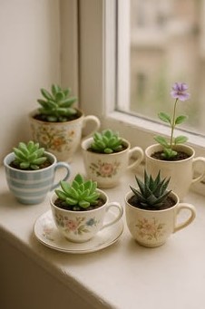 Tea Cup Succulents