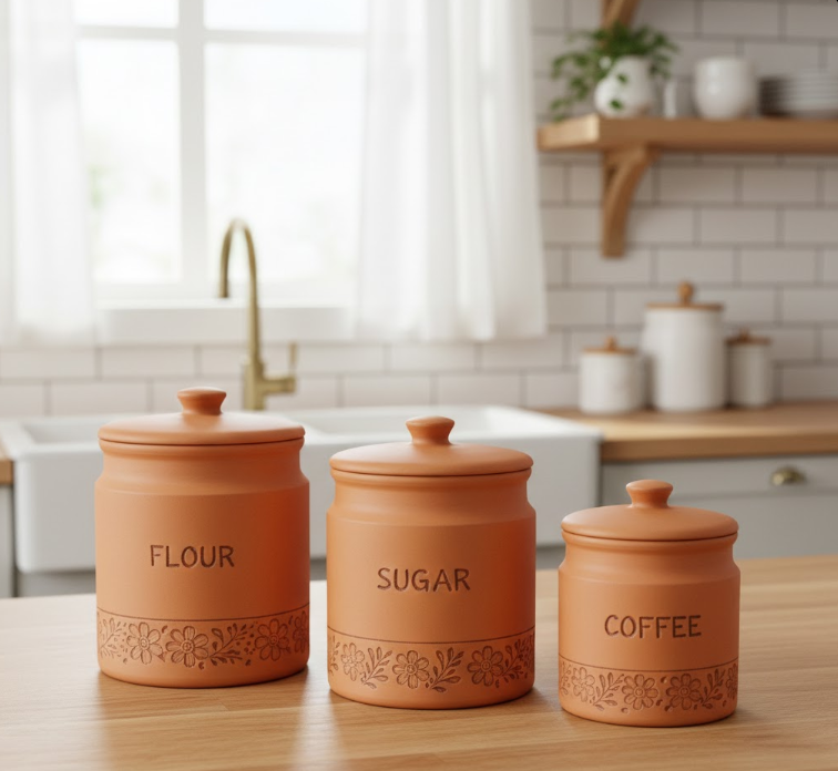 Terracotta Canister Set