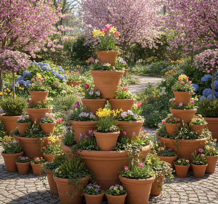 Terracotta Pot Pyramids