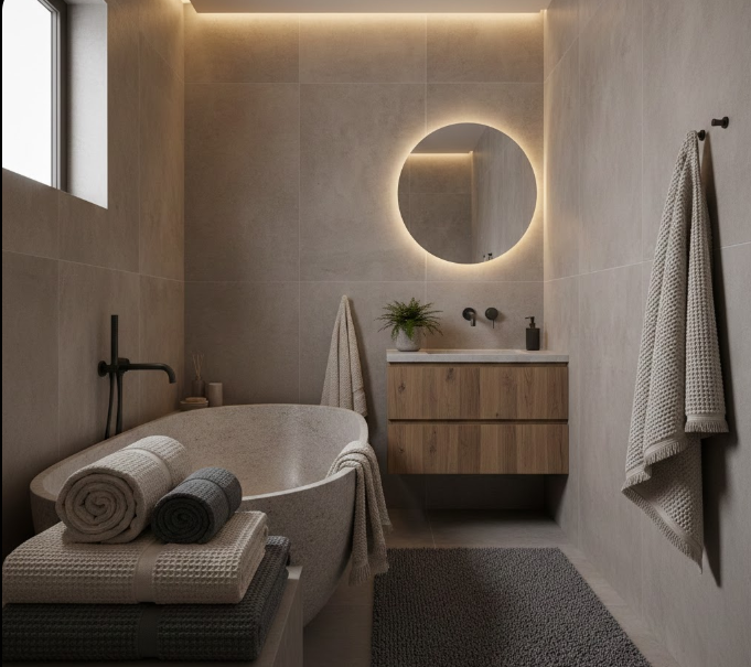 Texture-Rich Towels and Bath Mats