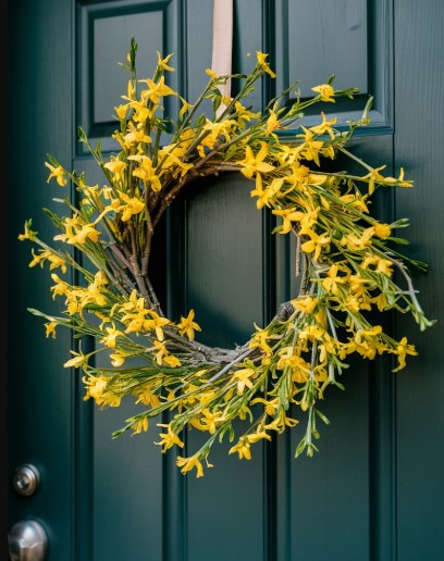 The Classic Forsythia Wreath