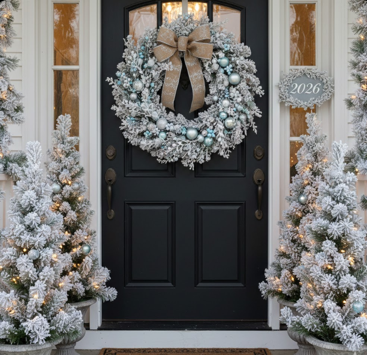 Tie in Your Frosted Wreath