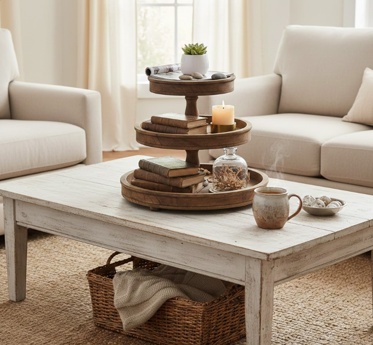Tiered Coffee Table Tray