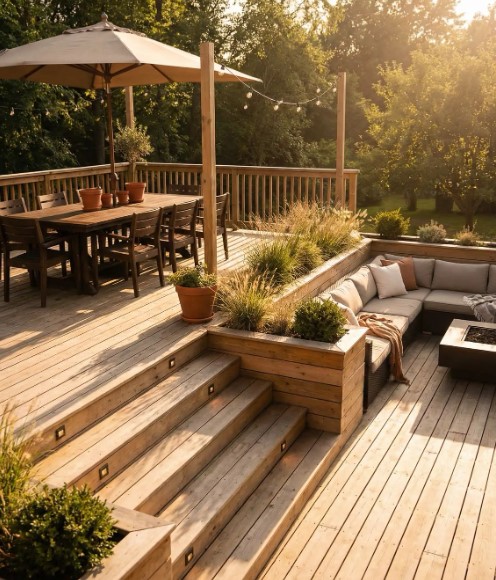Tiered Deck Seating