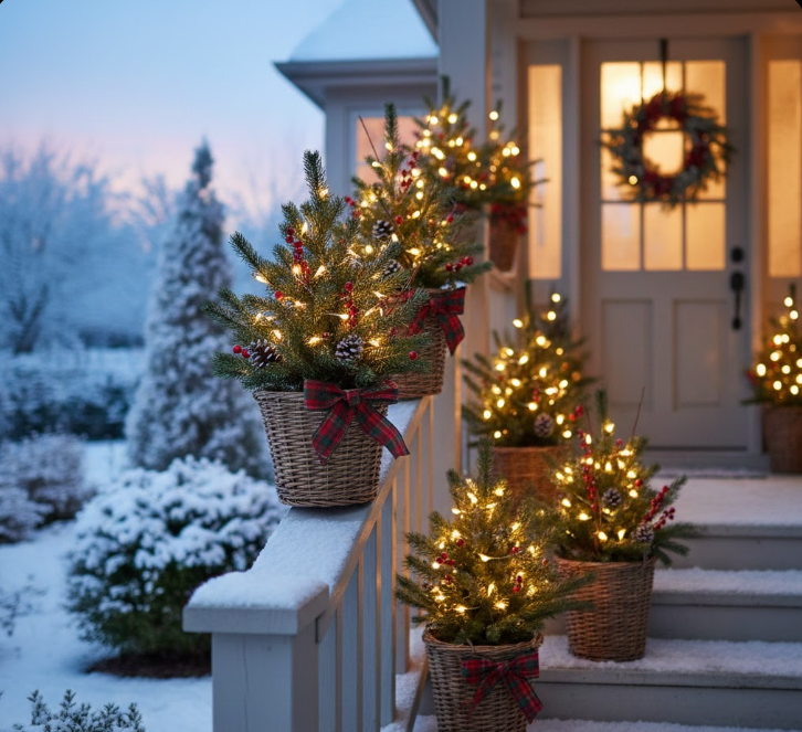 Tiny Trees in Baskets