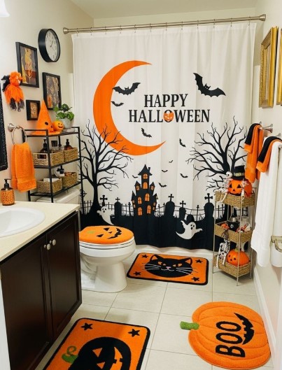 Trendy Halloween Bathroom