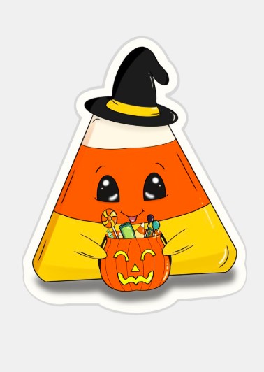 Trick or Treat Candy Corn Witch