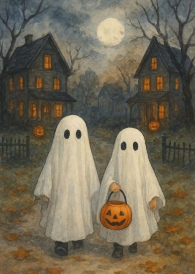 Trick or Treat Ghost Row
