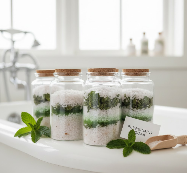 Try a Peppermint Foot Soak in Jars