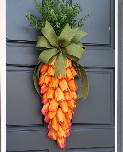 Tulip Carrot Wreath for Easter