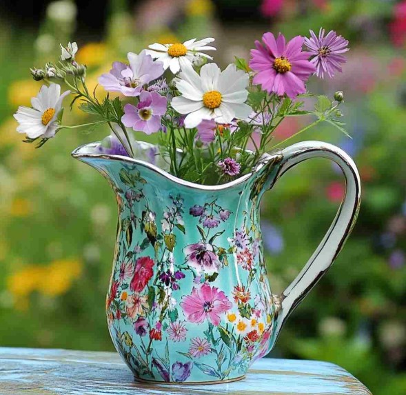 Turn Old Pitchers and Watering Cans into Vases
