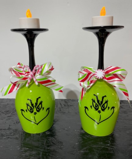 Unique Grinch Candle Holders