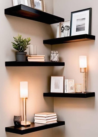Use Floating Shelves in a Cubicle