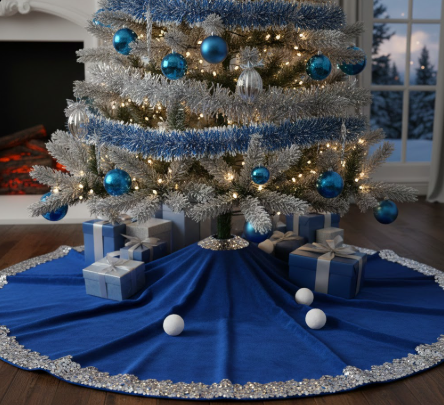 Velvet Blue Tree Skirt