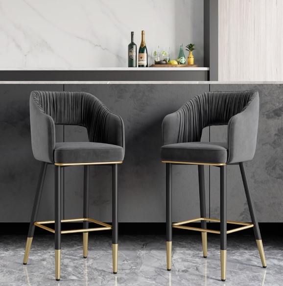 Velvet Upholstered Stools