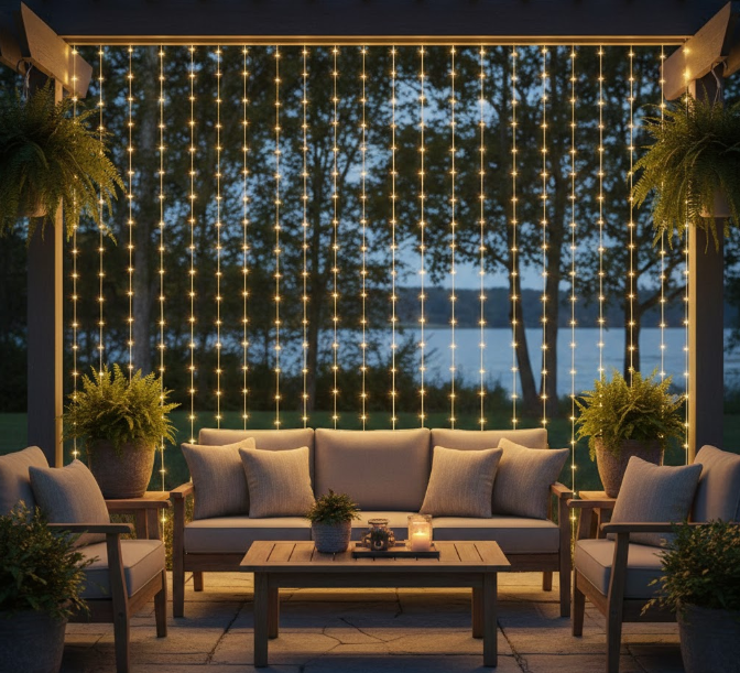 Vertical Hanging Curtain Lights
