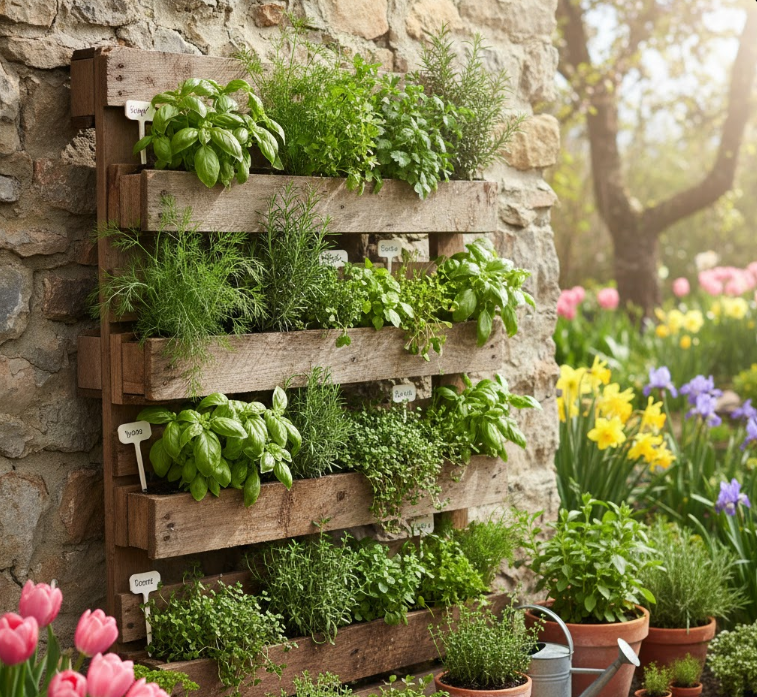 Vertical Herb Pallets