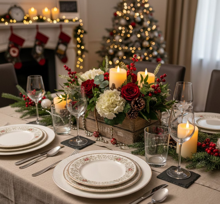  Vintage China With Modern Glassware