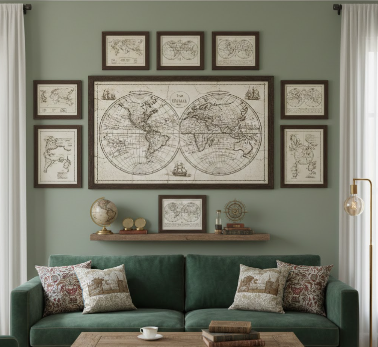 Vintage Map Wall