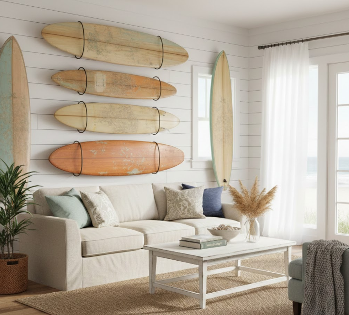 Vintage Surfboards as Wall Art