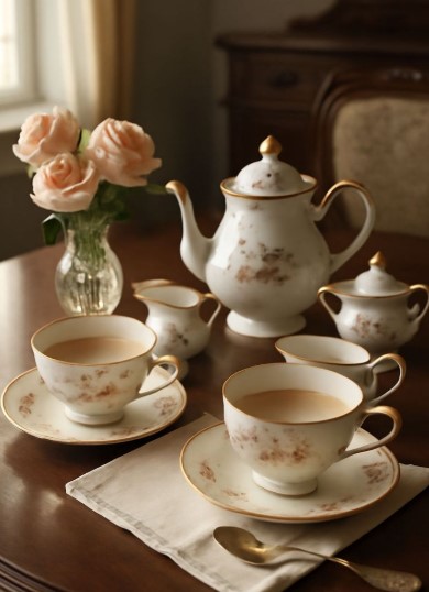 Vintage Tea Set Displays