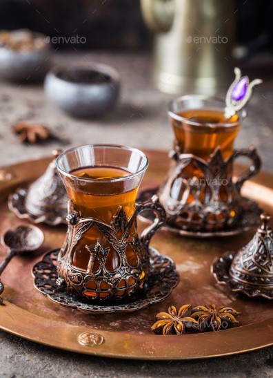 Vintage Turkish Tea Glasses for Daily Use