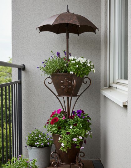 Vintage Umbrella Flower Holder