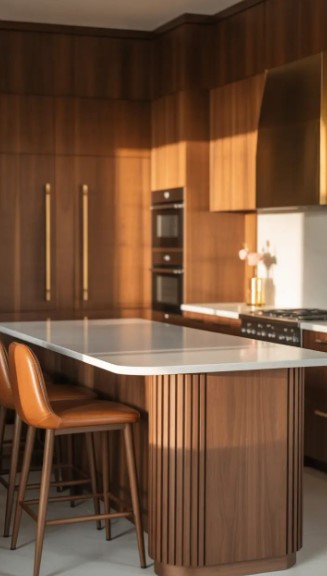 Walnut Veneer Island