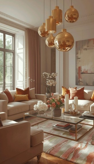 Warm Cream and Copper