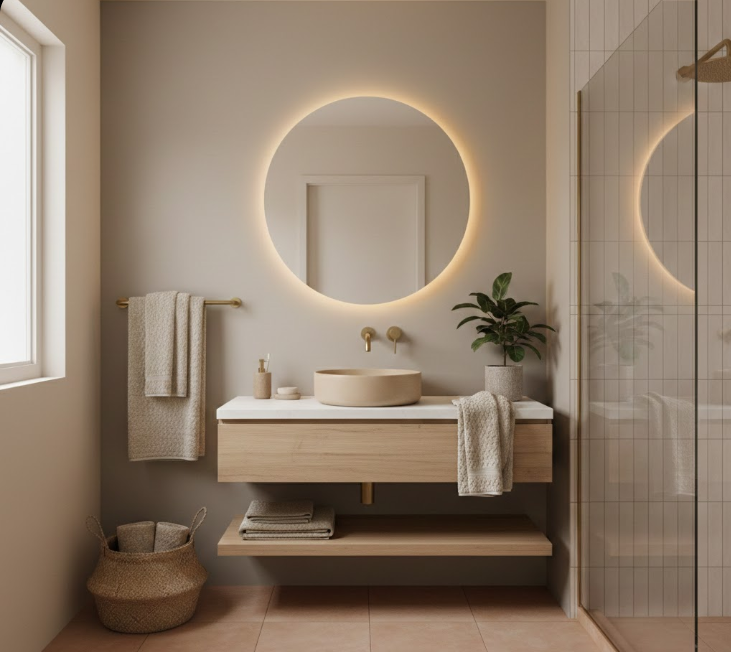 Warm Neutrals Over Stark White