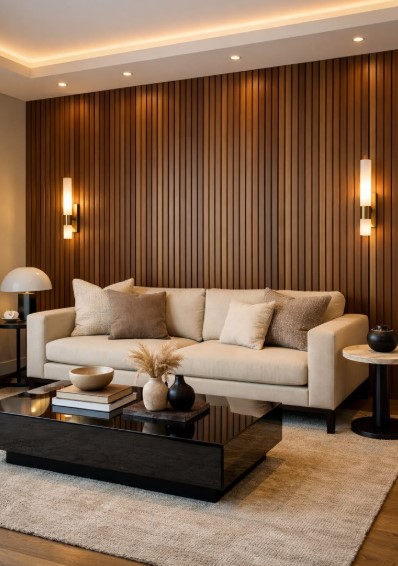 Warm Up with a Wood Accent Wall