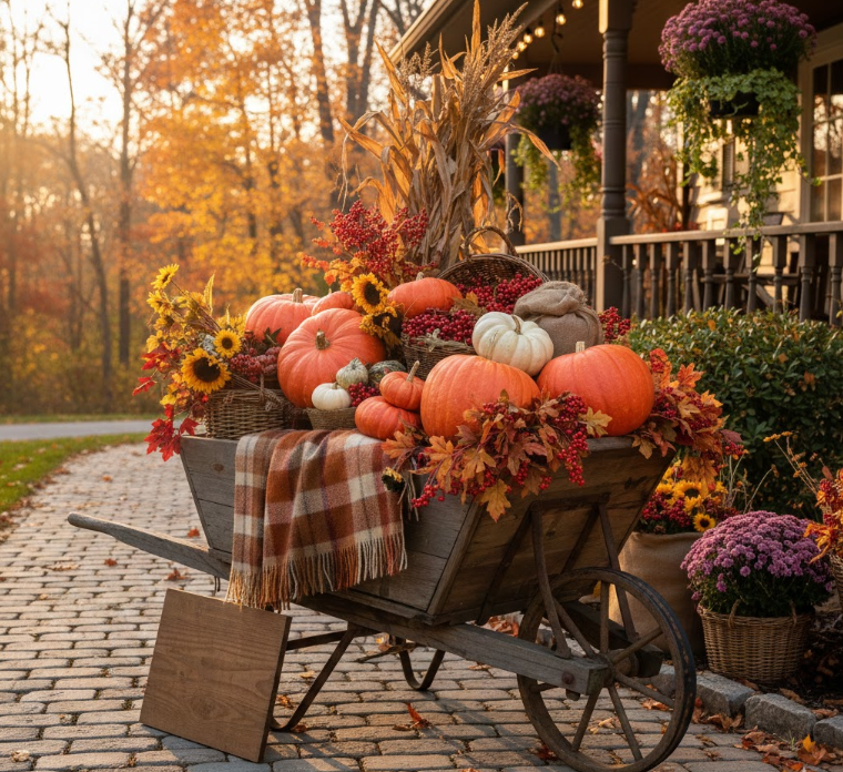 Welcome Friends” Wheelbarrow