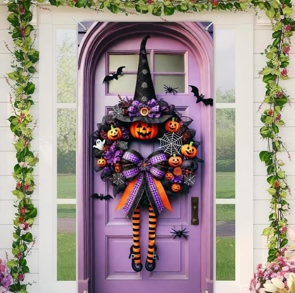 Welcome Halloween Wreath Fun