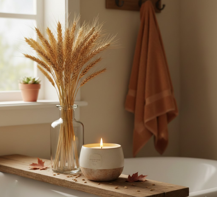 Wheat Stalks and a Favorite Candle