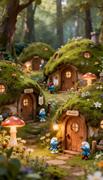 Whimsical Garden Gnome Village