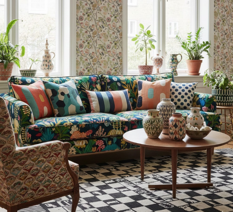 Whimsical Pattern Mixing