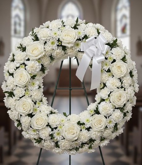 White Wreaths and Decorations