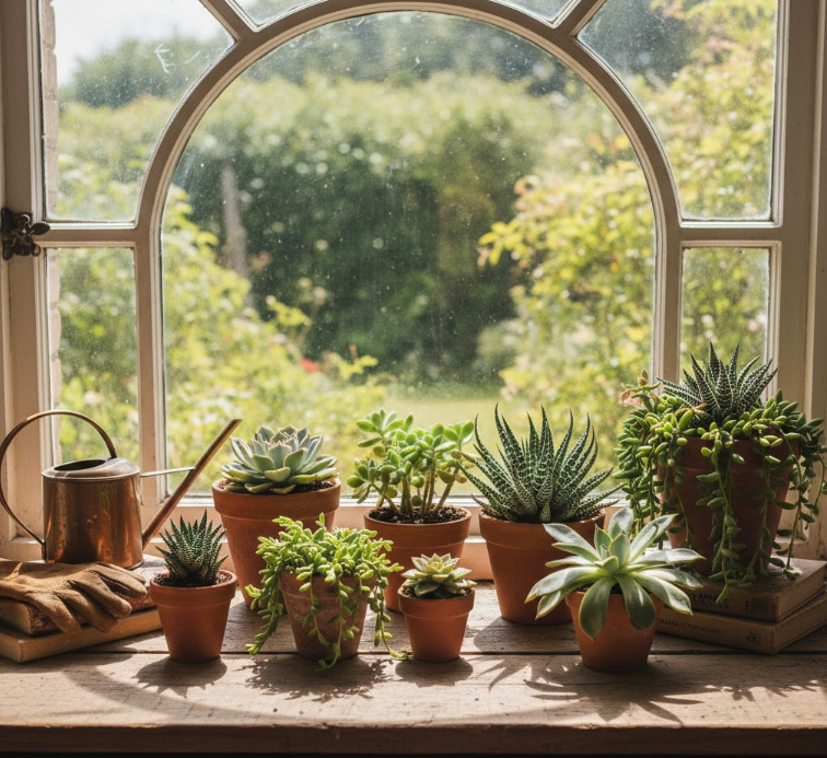Window Sill Succulent Gardens