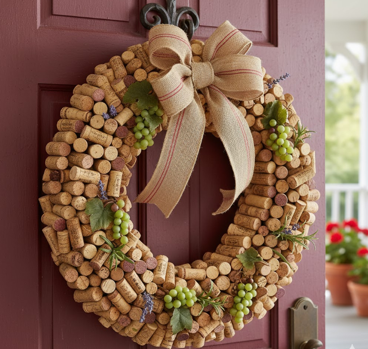 Wine Cork Wreath 