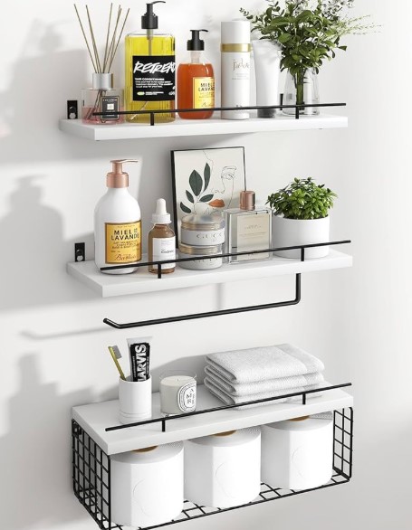 Wire Basket and Towel Bar