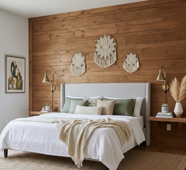 Wood Panel Accent Wall