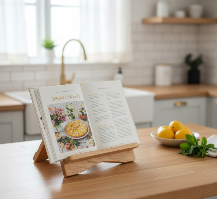 Wooden Cookbook Stand