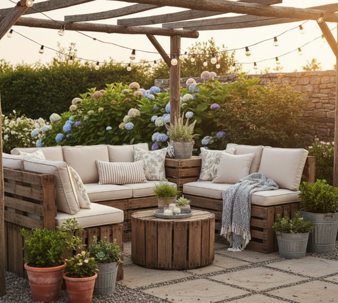 Wooden Crate Seating 