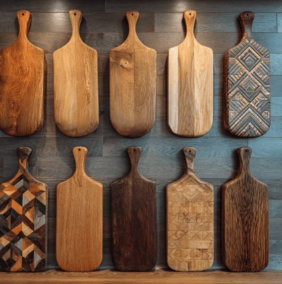 Wooden Cutting Boards as Wall Art
