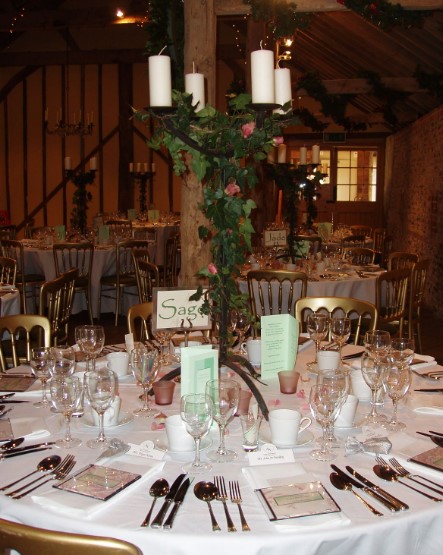 Wrought Iron Candelabra and Ivy