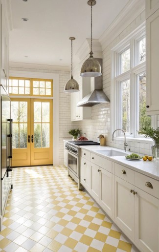 Yellow Checked Floors